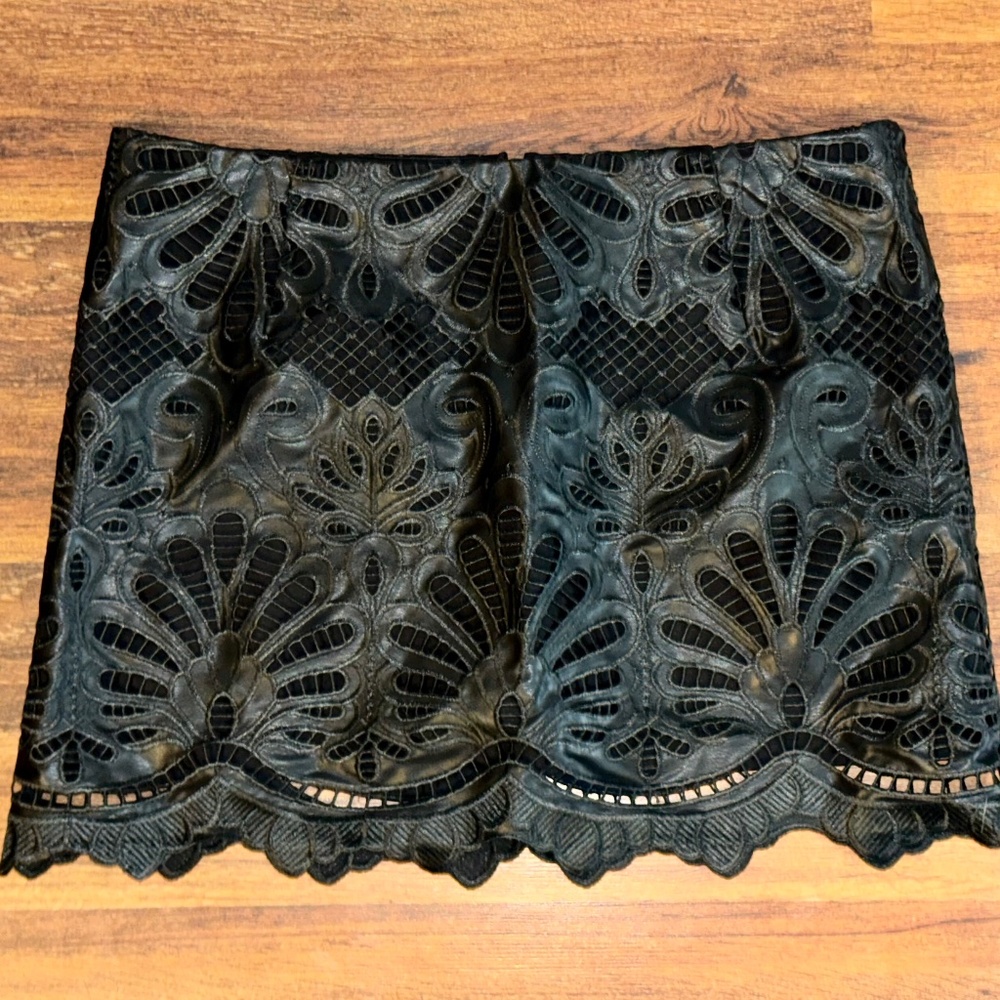 H&M pleather black skirt size 12 NWT